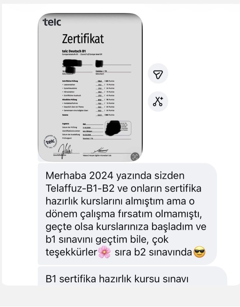 Öğrenci geri dönüşü ve sertifikası